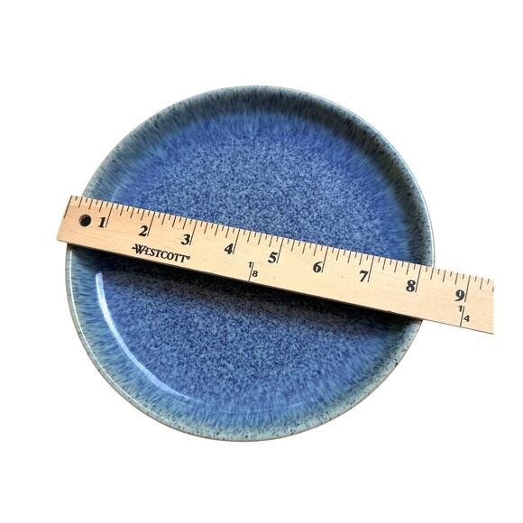 VTG Denby Cobalt Blue SALAD PLATE 8.6" Round Made England Speckle Glazed Pottery - Picture 5 of 7